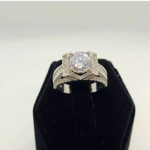 Womens Size 5 Round Cut CZ Engagement Ring S925